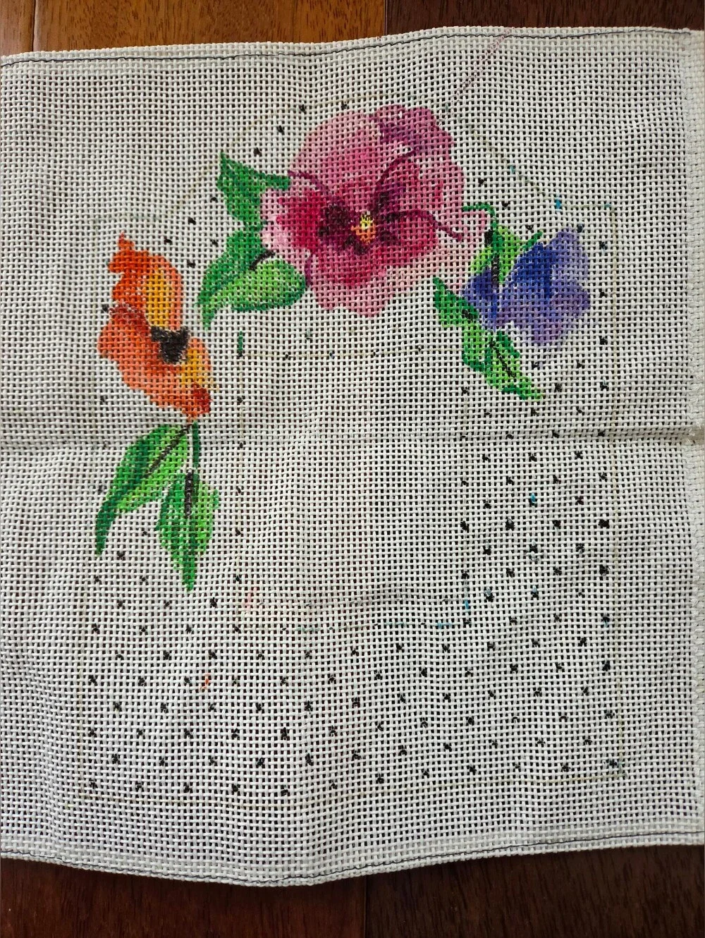 Needlepoint hand painted